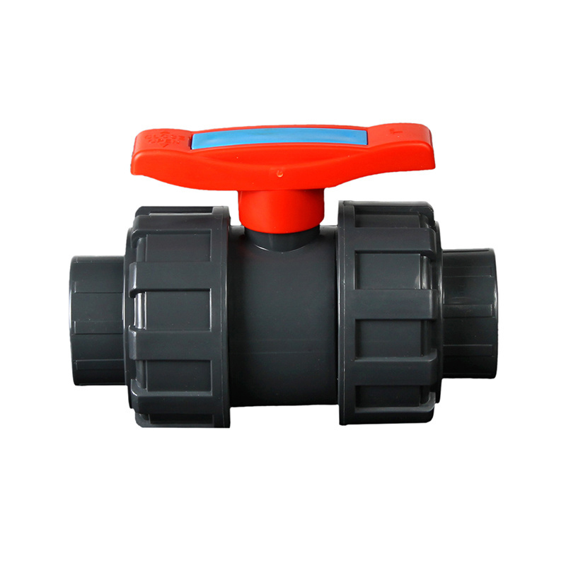 Double Union Plastic Ball Valve Water flow control and energy saving PVC Connector Valve 3