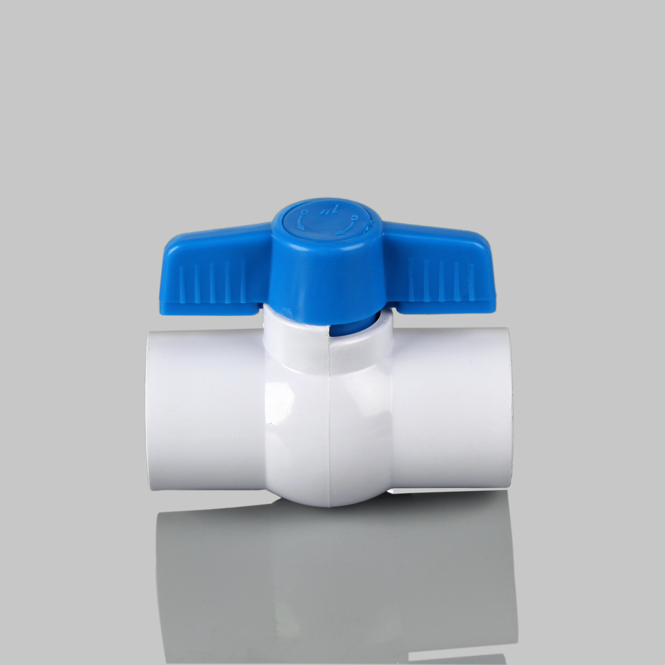 Factory Price South American Market PVC Ball Valve ANSI Socket/NPT Thread Blue/Red Handle Plastic Ball Valves with PP Valve Ball