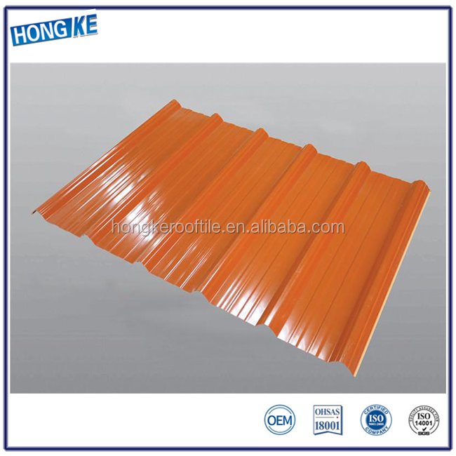 Building construction materials brick red 4 layer PVC plastic roofing tile ASA PVC roof sheet