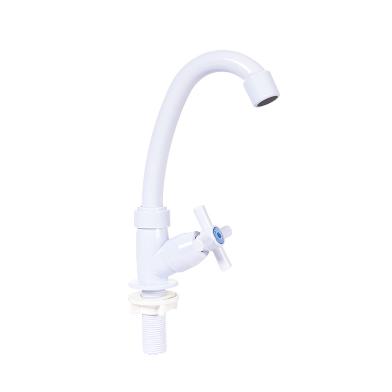 china taps manufacturer Single handle plastic kitchen faucet abs long neck kitchen basin faucet plastic sink faucet