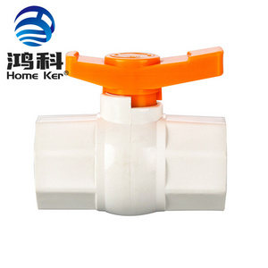 Water Valve 1/2"-4" Plastic High Quality Irrigation Big Mini Valve Ball Compact Pvc Ball Valve Custom Size Pvc Gas Water Oil HK