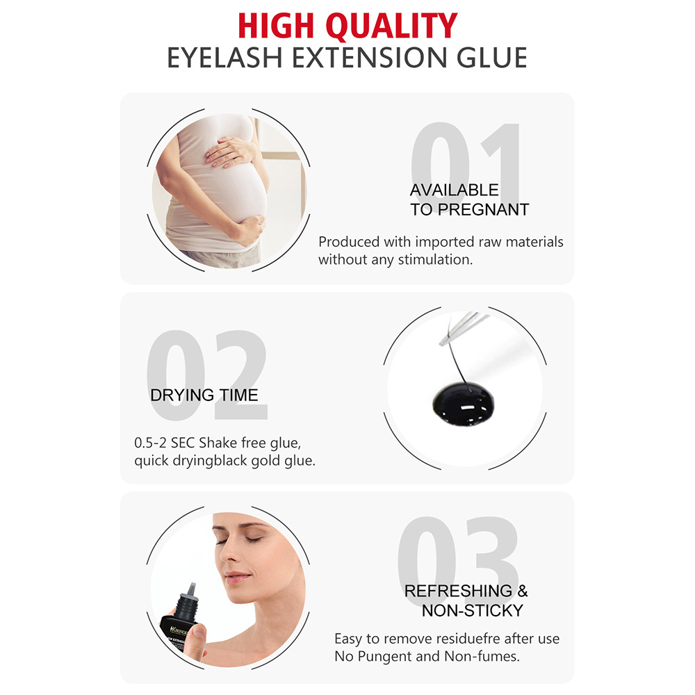 High Humidity Lash Extension Glue Professional Sensitive Private Label Eyelash Extension Glue