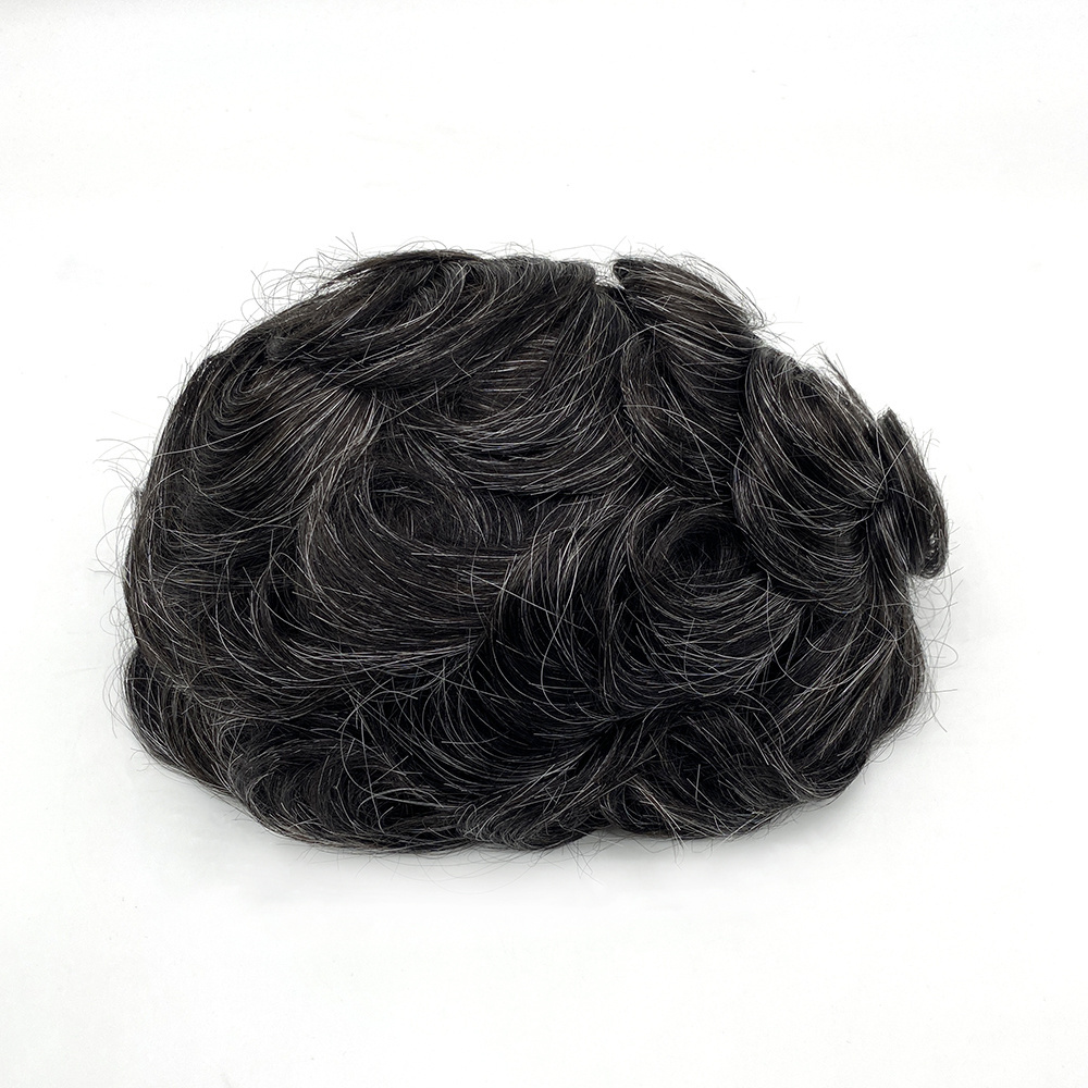 Wholesale Men Toupee Hair Pieces Lace Thin PU Replacement Human Hair Toupee For Man Human Hair