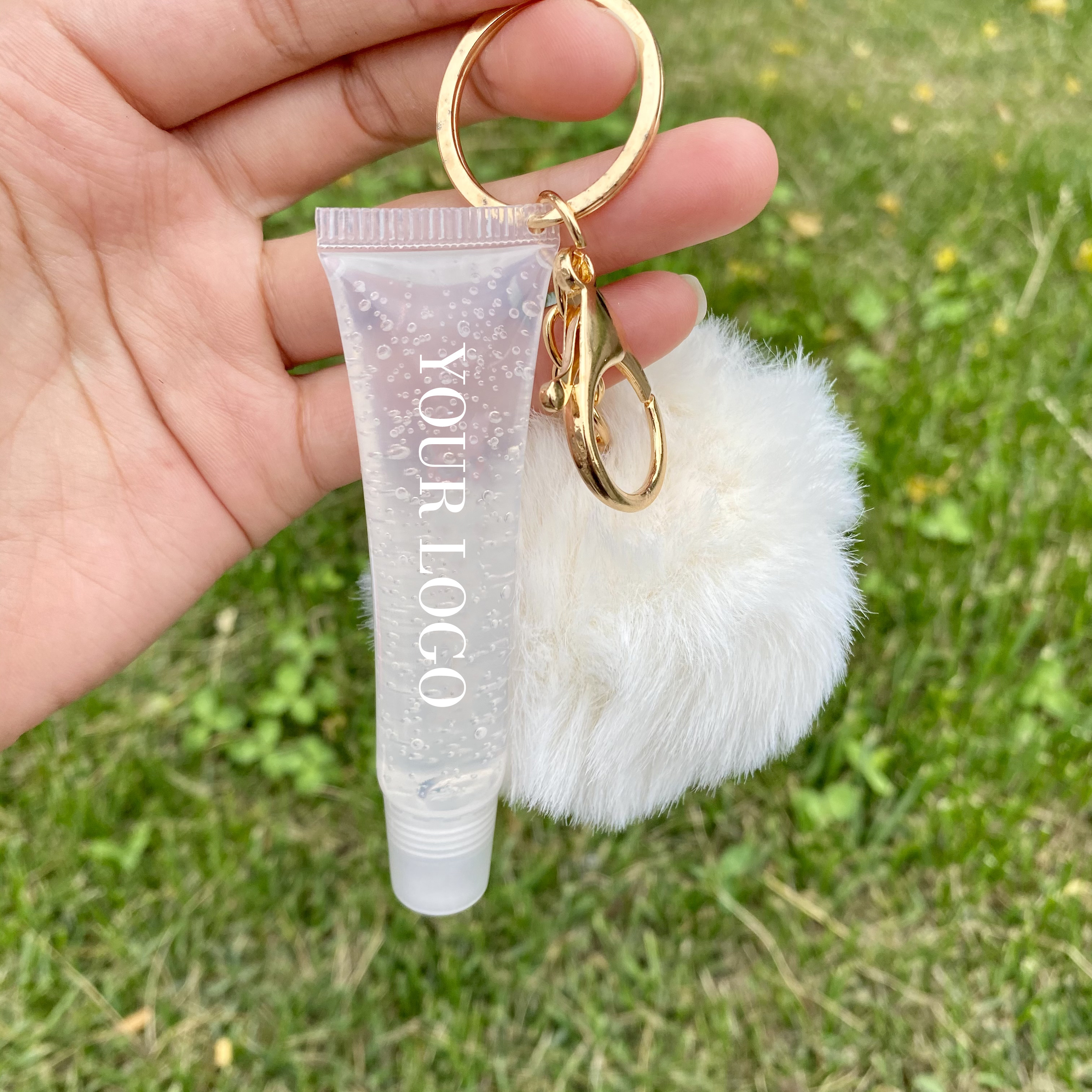 Custom private label lip glossvegan glossy clear lip gloss base lip gloss keychain vendor