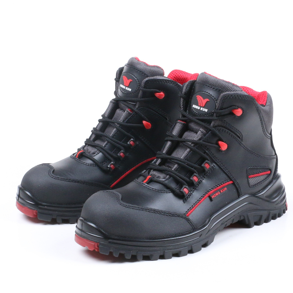 Factory Wholesale High Quality Men's Safety Boots Steel Toe Anti-Crash Anti-Ski Safety Shoes