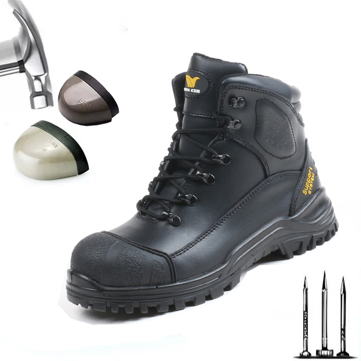 Light weight Heavy Industrial Steel toe work shoes anti-slip safety footwear waterproof Protective Safety Shoes for men