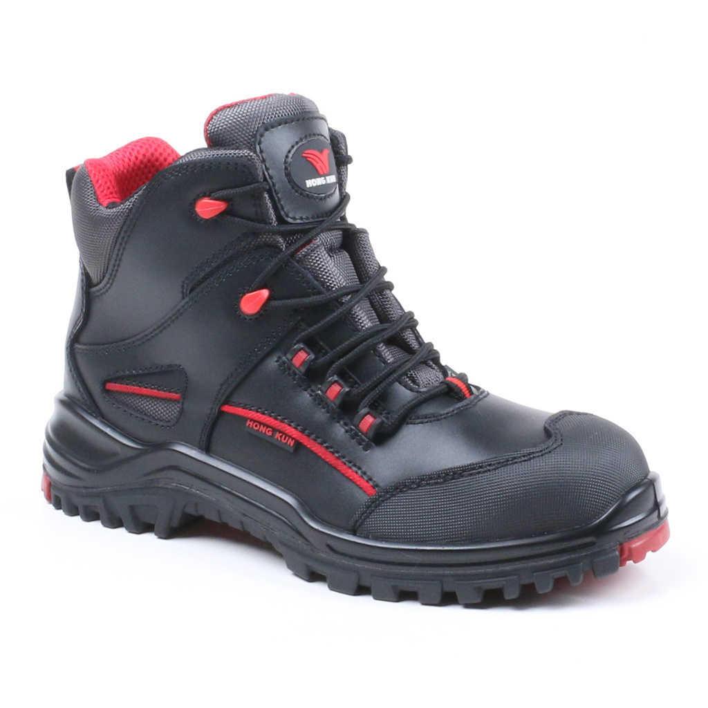 Factory Wholesale High Quality Men's Safety Boots Steel Toe Anti-Crash Anti-Ski Safety Shoes