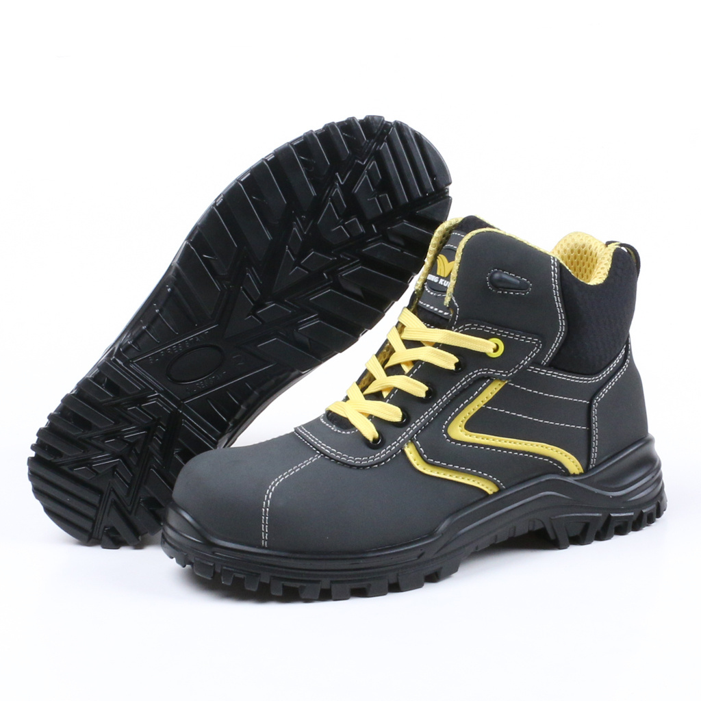 HONGKUN High Quality Soft Black Men Steel Toe Industrial Waterproof Safety Shoes Women Leather Work Boots