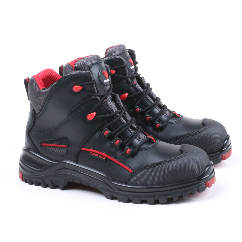 Factory Wholesale High Quality Men's Safety Boots Steel Toe Anti-Crash Anti-Ski Safety Shoes