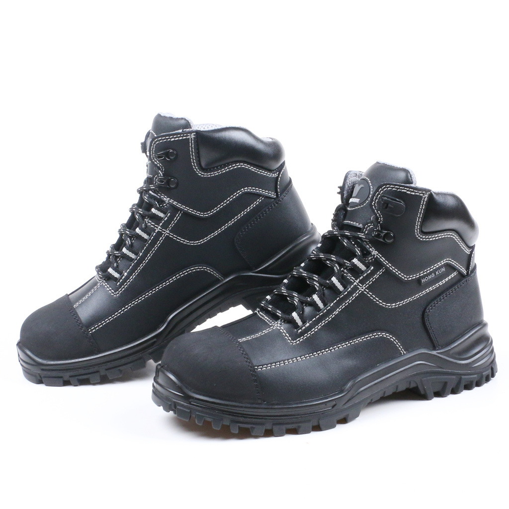 Cheap Men's Leather Work Safety Footwear Boot Shoes With Steel Toe