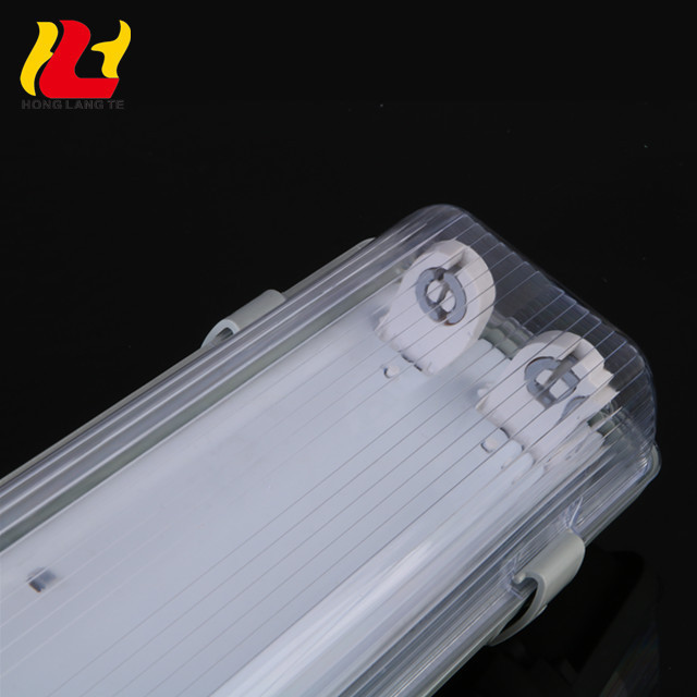 4Ft 1500mm 1200mm 900mm 600mm Ip65 Linear 2x20W 40W T8 T5 Double Fluorescent Led Tube Triproof Light Fixture With Reflector