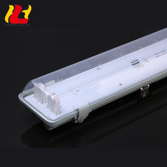 4Ft 1500mm 1200mm 900mm 600mm Ip65 Linear 2x20W 40W T8 T5 Double Fluorescent Led Tube Triproof Light Fixture With Reflector