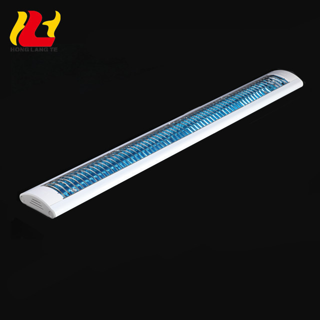 2x18W 20W Double Lamp IP65 Dustproof Tri proof Purified T5 T8 LED Glass Tube Grille Fluorescent Ceiling Light Fixture