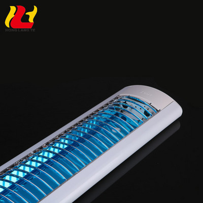 2x18W 20W Double Lamp IP65 Dustproof Tri proof Purified T5 T8 LED Glass Tube Grille Fluorescent Ceiling Light Fixture