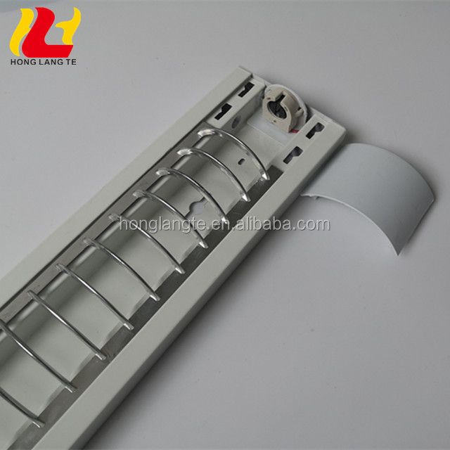 1X20W 4ft Single Led Fluorescent Tube Grille Mounted Ceiling Wall Fixture Light For Garage Shop Factory