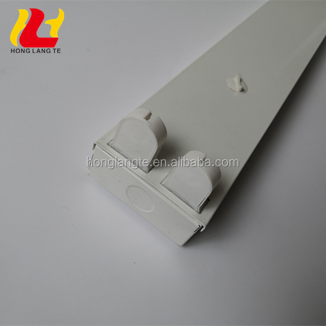 2Ft 3Ft 4Ft Square Iron Body 18W 36W 60W 120W T8 T5 Led Linear Ceiling Doule Fluorescent Light Tube Fixture With Flat Cover