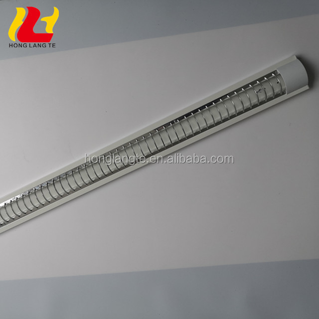 1X20W 4ft Single Led Fluorescent Tube Grille Mounted Ceiling Wall Fixture Light For Garage Shop Factory