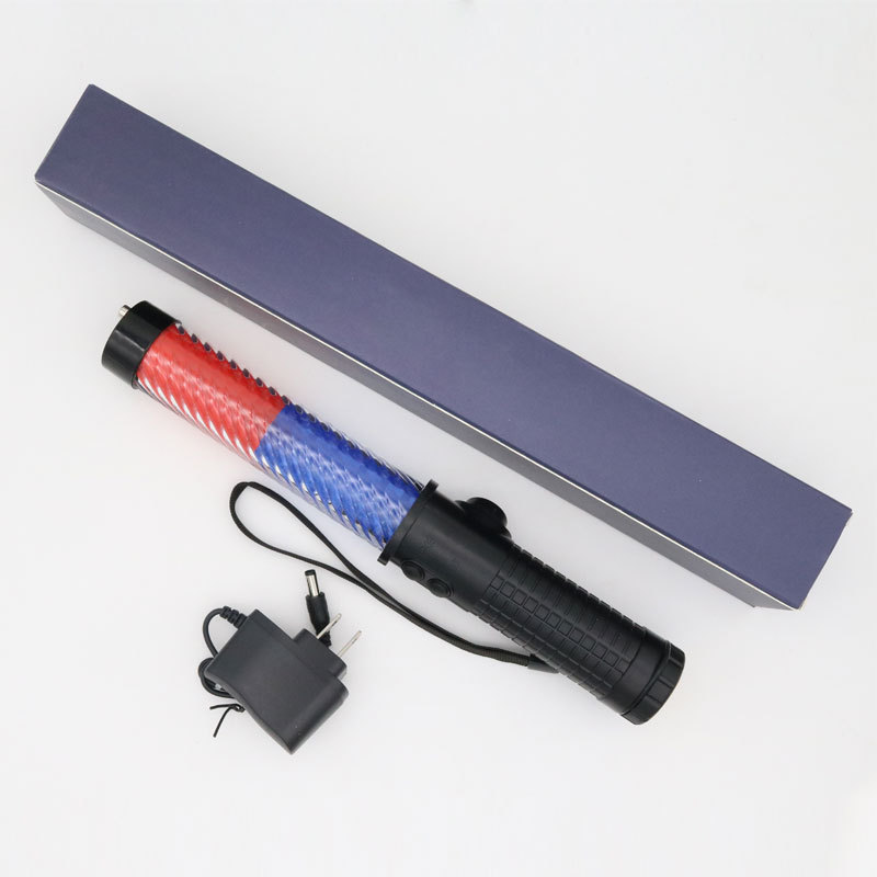 30cm Rechargeable LED Traffic Control Baton With Whistle Traffic LED Wand Stick Baton