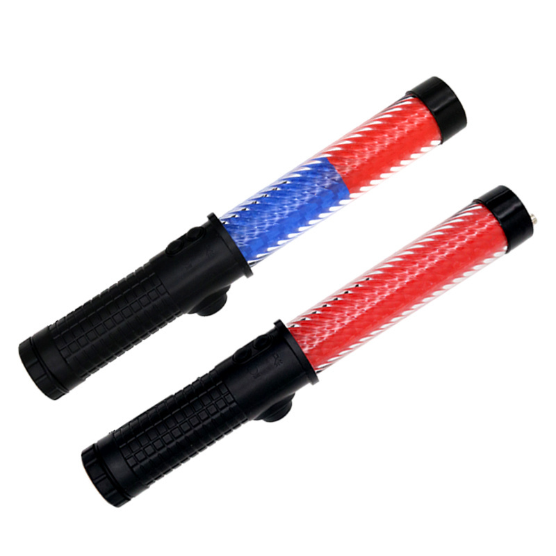 Portable Traffic Rechargeable Light Stick LED Red blue Traffic Baton light