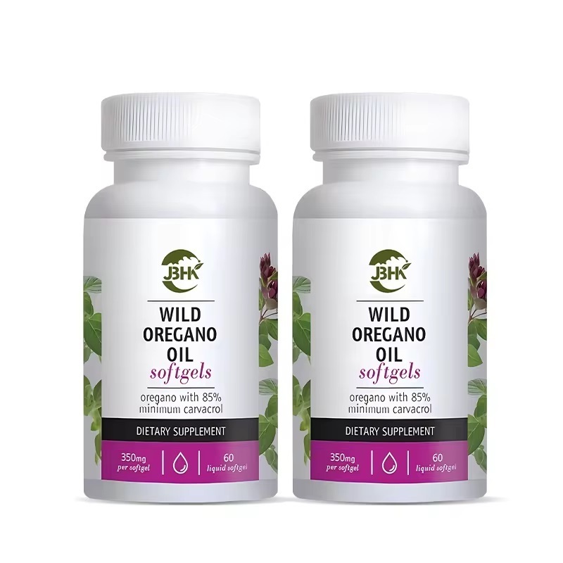 Wild Oregano Oil Softgels Capsules.  High Carvacrol and Quality dietary supplement capsules