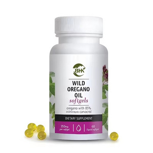 Wild Oregano Oil Softgels Capsules.  High Carvacrol and Quality dietary supplement capsules