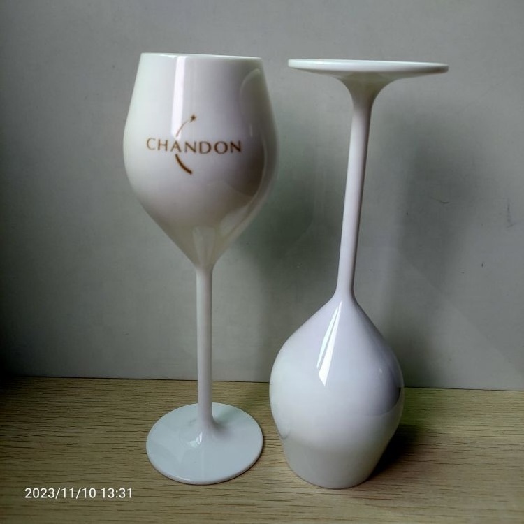 13cl Party White Plastic Cup Reusable Champagne Flutes