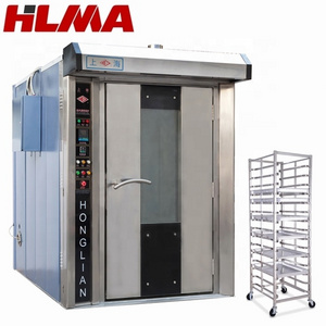 hot air bakery rack oven with stainless steel tray trolley