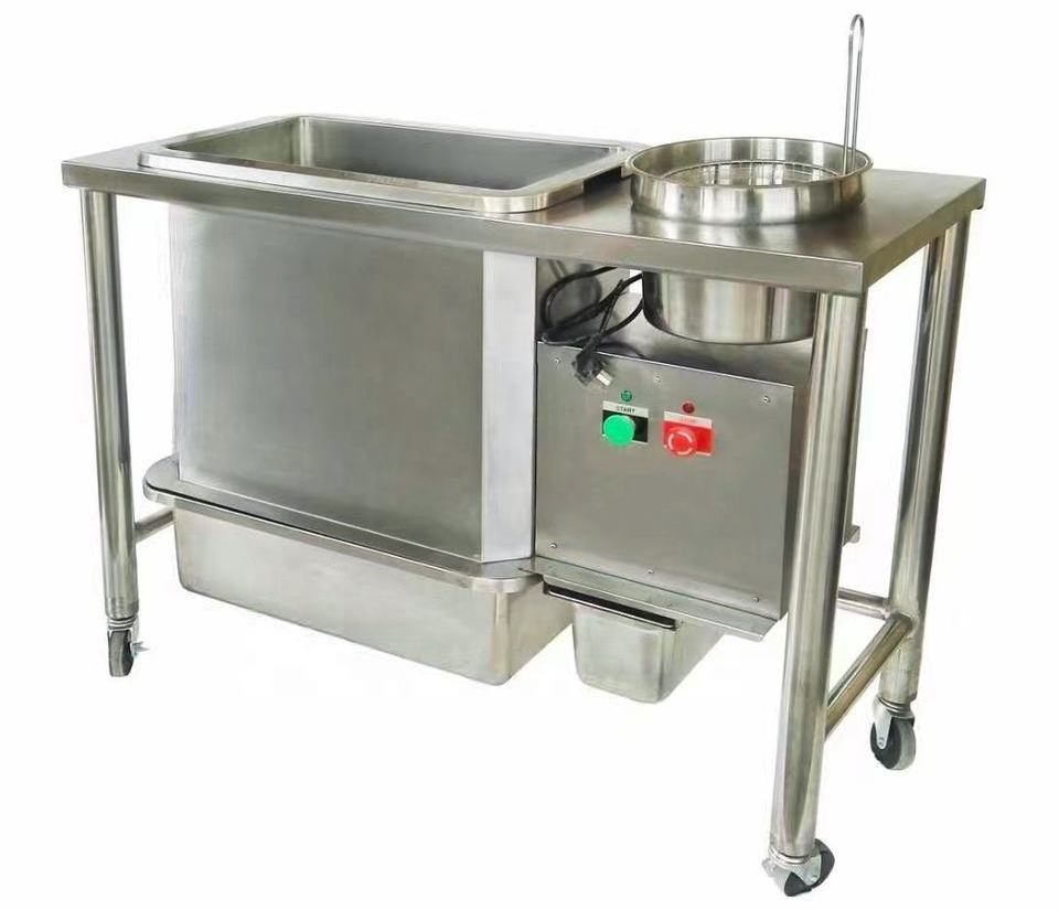 Fast food hot sale stainless steel electric kfc equipment chicken manual breading table double machine for fried chicken