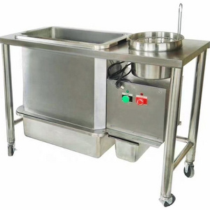 Fast food hot sale stainless steel electric kfc equipment chicken manual breading table double machine for fried chicken