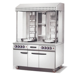 Gas Doner Kebab Shawarma Machine Electric Turkey Grill Machine Roasting Machine With Cabinet