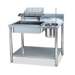 Fast food hot sale stainless steel electric kfc equipment chicken manual breading table double machine for fried chicken