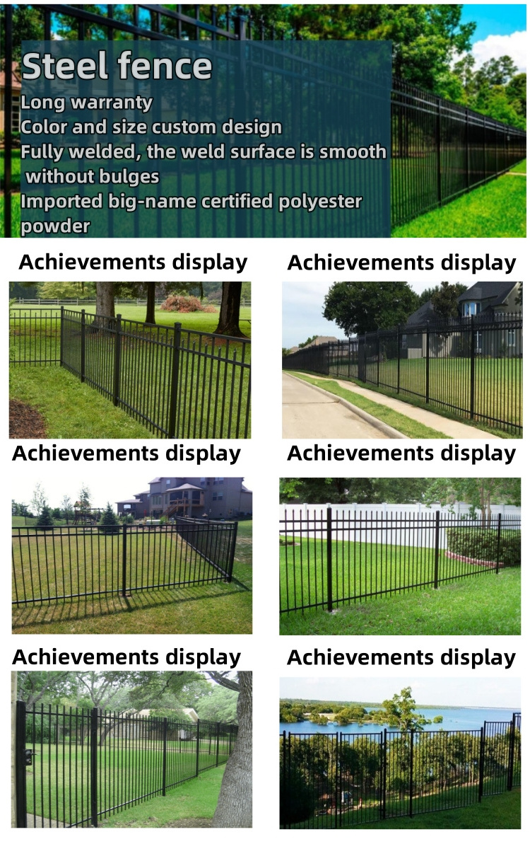 America 6 Foot Modern Wrought Iron Zinc Steel Fence