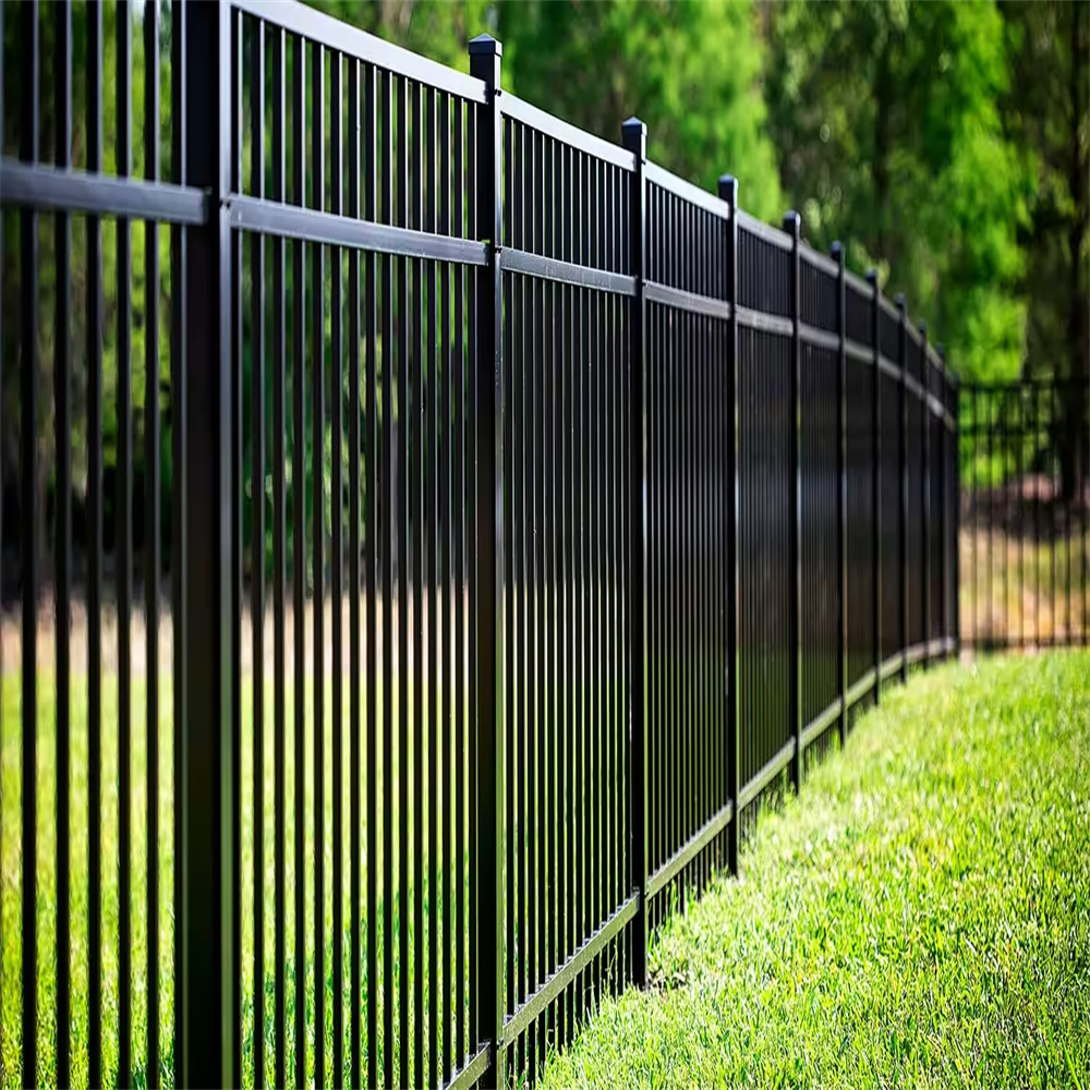 Customized high quality metal guardrail hot sale durable cheap garden pool safety steel fence