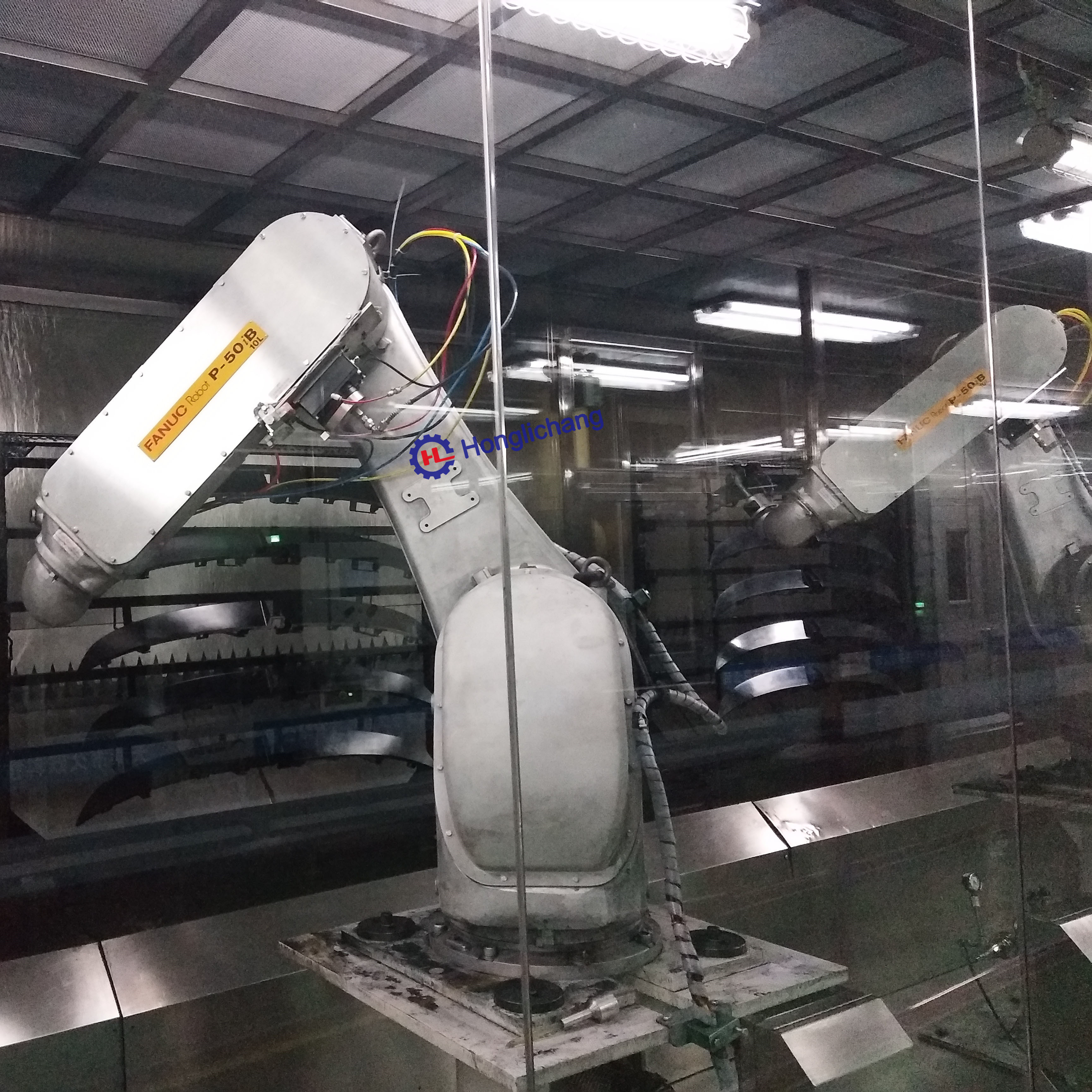 Fanuc 6-axis Robot Paint Spray Line with Baking Oven