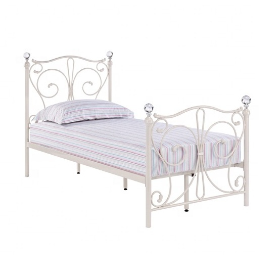 Modern Iron heart-shaped Metal Frame Single Bedroom Design Metal Bed Dormitory  Bedroom Bed for Sale