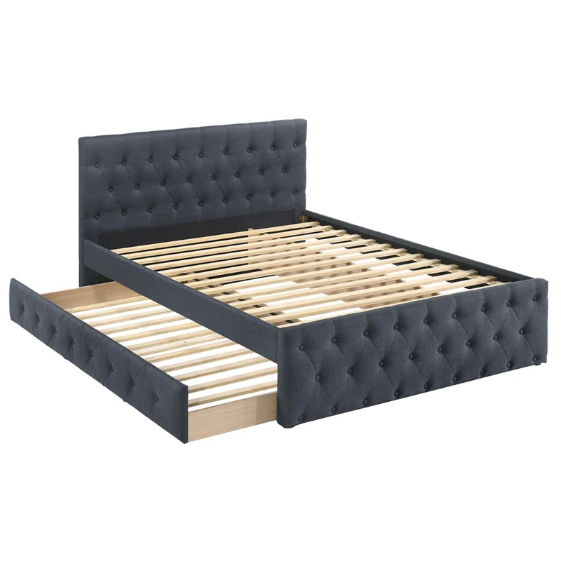 New design simple elegant design multifunction storage single double bed pull up trundle bed frame with competitive price