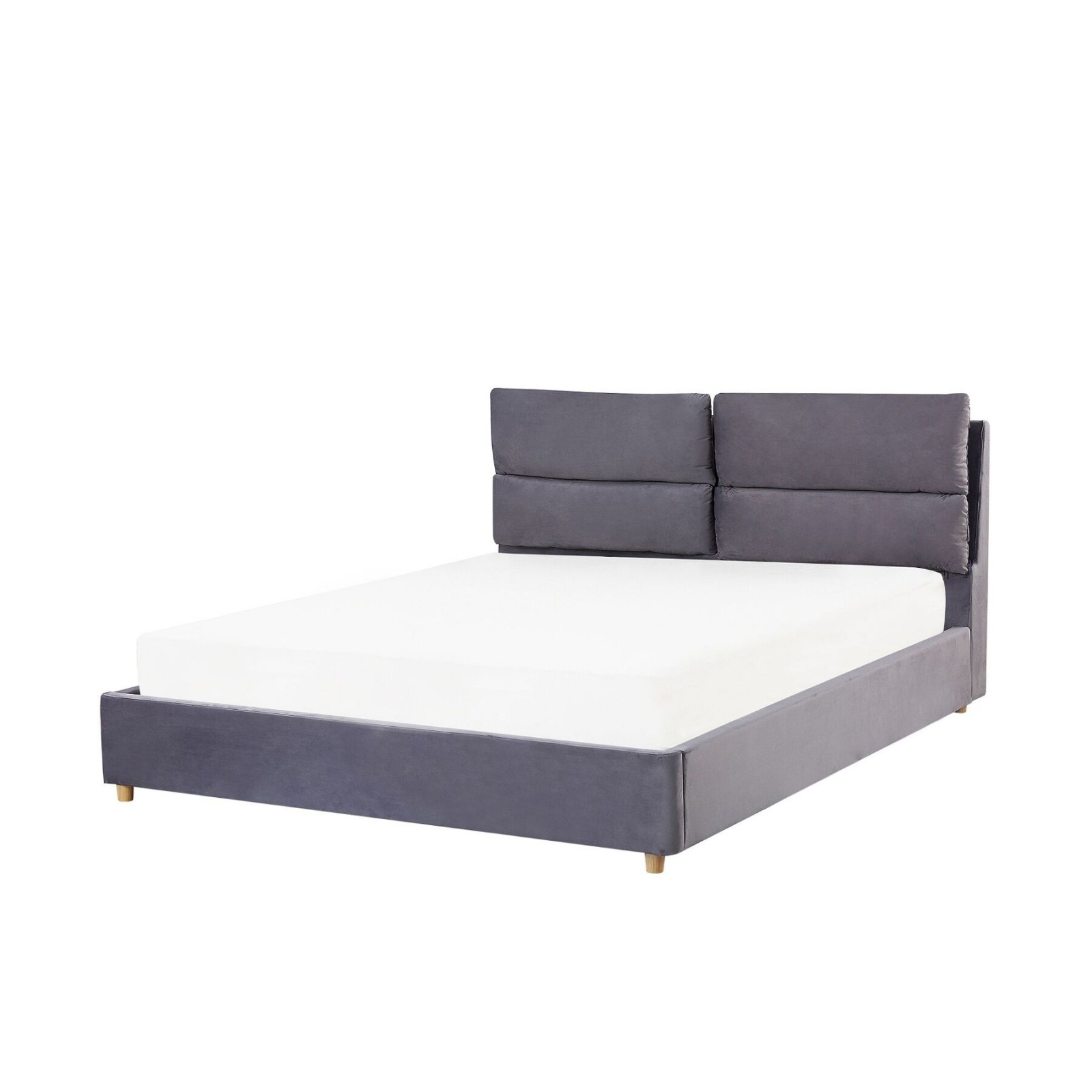 new design high pad royal cama lit de lujo bed grey fabric storage gas lifting double king size bed frame