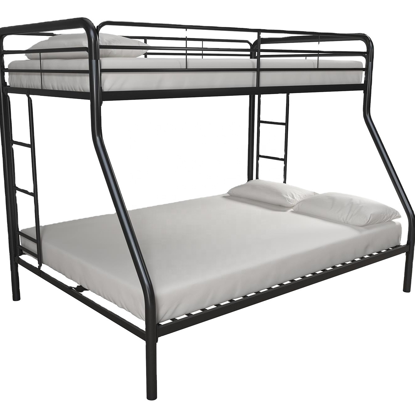 New Arrived OEM Metal Bunk Bed Frame Hot Selling Dormitory Bedroom Furniture Full 3 FT Size Iron Loft Bed for Relax