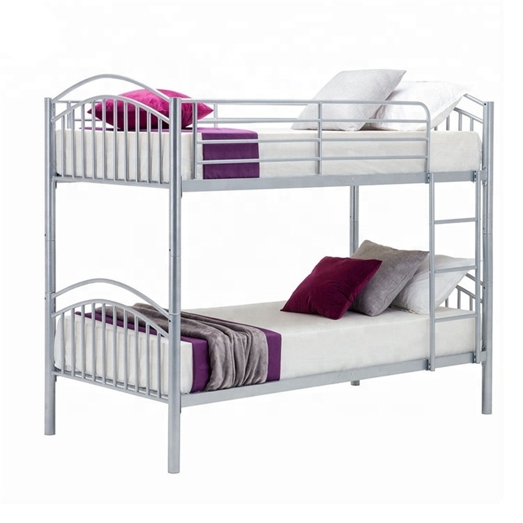 Wholesale modern design Knocked down School Dormitory Student Iron Double Decker Metal Steel Pipe Bunk Bed