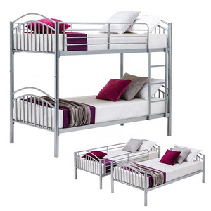 Wholesale modern design Knocked down School Dormitory Student Iron Double Decker Metal Steel Pipe Bunk Bed