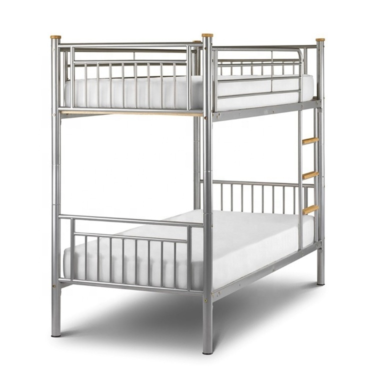 Wholesale modern design Knocked down School Dormitory Student Iron Double Decker Metal Steel Pipe Bunk Bed