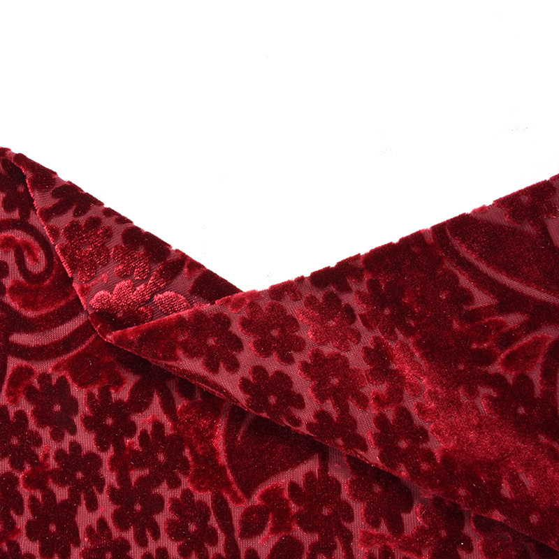 High Quality Custom Velvet Material Plain Fabric With Pattern For Home Textile