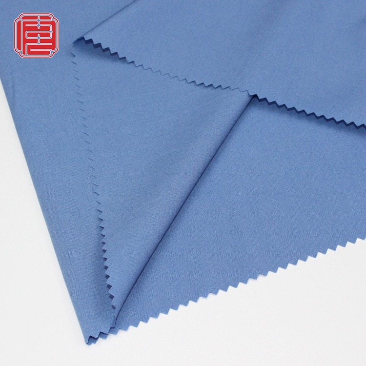 High Quality Polyester Spandex Four Way Stretch Super Soft Royal Blue Plain Fabric For Women Garments