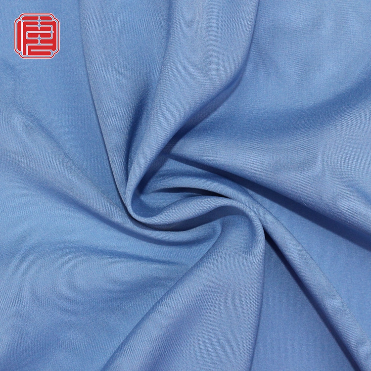 High Quality Polyester Spandex Four Way Stretch Super Soft Royal Blue Plain Fabric For Women Garments