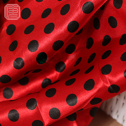 Dot Pattern Stretch Polyester Silk Satin Chiffon Printed Fabric Wholesale For Women Dresses