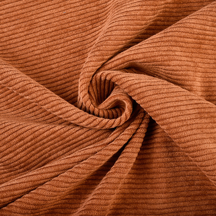 In Stock 100%Polyester 6 Wale Corduroy Fabric Wholesale For Clothing