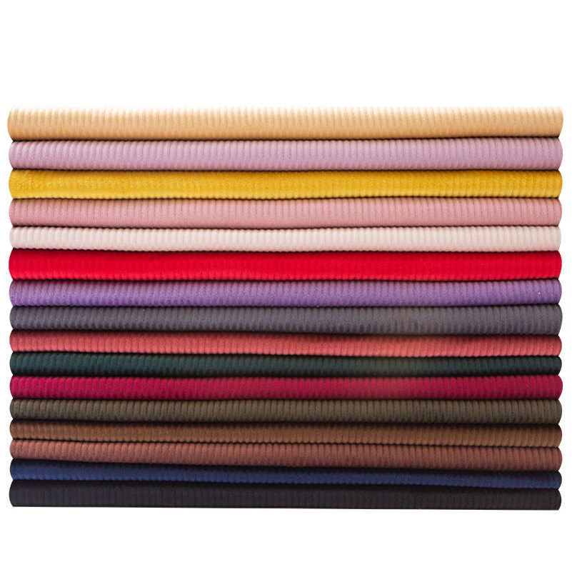 In Stock 100%Polyester 6 Wale Corduroy Fabric Wholesale For Clothing