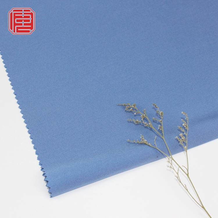 High Quality Polyester Spandex Four Way Stretch Super Soft Royal Blue Plain Fabric For Women Garments