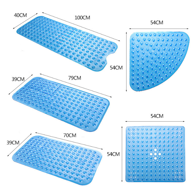 Non Slip Bath Mat Anti Mould Shower Mats Rubber Bathroom Bathtub Mat Non Slip With Suction Cups