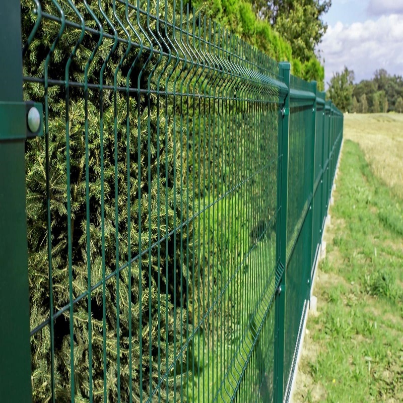 Latest metal Security Galvanized 3d Curved Welded Wire Mesh Panel Fence for Road Garden Land School playground